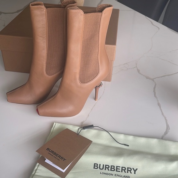 Burberry Shoes - Burberry peep toe Chelsea boot